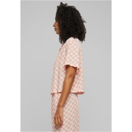 Urban Classics - TB4365 - Ladies Viscose Resort Shirt - lemonadepinkcheck XL