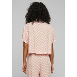 Urban Classics - TB4365 - Ladies Viscose Resort Shirt - lemonadepinkcheck XL