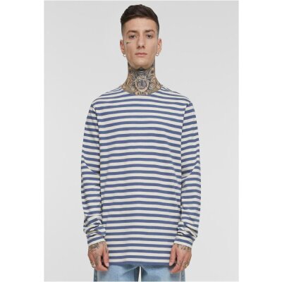 Urban Classics - TB3801 Regular Stripe LS - whitesand/vintageblue M