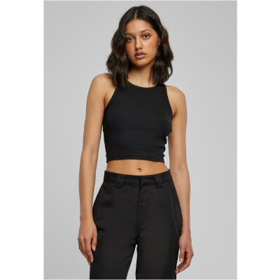 Urban Classics - Ladies Cropped Rib Top (TB1498) - black S