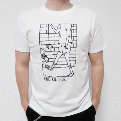 Akne Kid Joe - Give Never Up - Unisex T-Shirt - white L