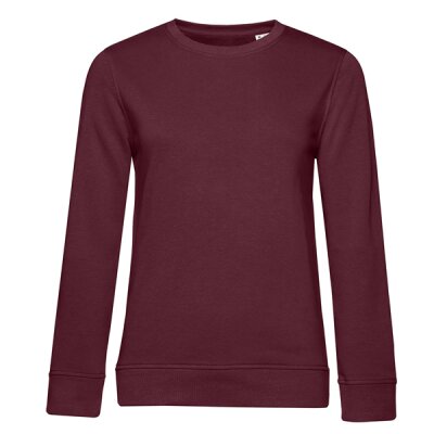 B&C -  Organic Crew Neck French Terry  Women (WW32B) - burgundy S