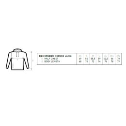 B&C - Organic Hooded Kapuzenpullover ( WU33B) - navy M