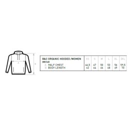 B&C - Organic Hooded Women Kapuzenpullover (WW34B) - black XL