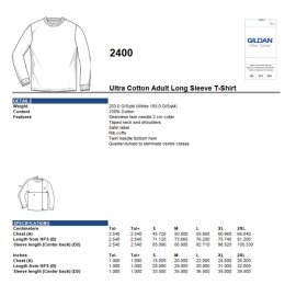Gildan - 2400 Unisex Ultra Cotton Longsleeve - carolina blue M