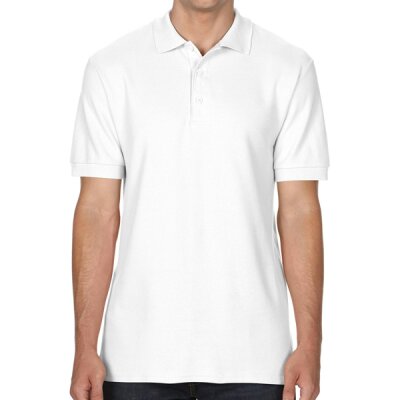 Gildan - 85800 Premium Cotton Double Piqué Polo Shirt - white M