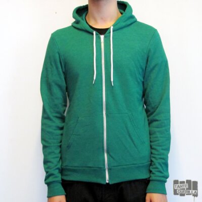 American Apparel - TRT497 - Tri Blend Kapuzenzipper - Tri Vintage Green XS