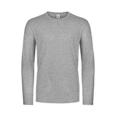 B&C - E190 Unisex Longsleeve Shirt (TU07T) - grey melange L
