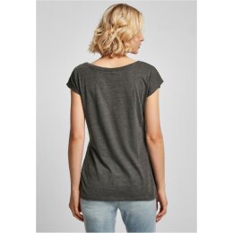 Build Your Brand - Ladies Wide Neck Tee (BB013) - charcoal M