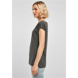 Build Your Brand - Ladies Wide Neck Tee (BB013) - charcoal M