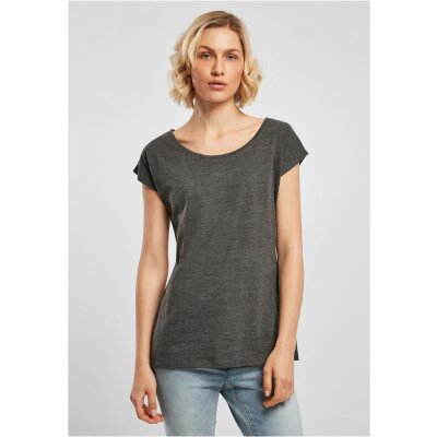 Build Your Brand - Ladies Wide Neck Tee (BB013) - charcoal 3XL