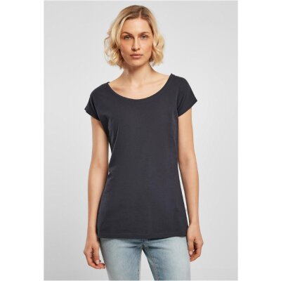 Build Your Brand - Ladies Wide Neck Tee (BB013) - navy XS