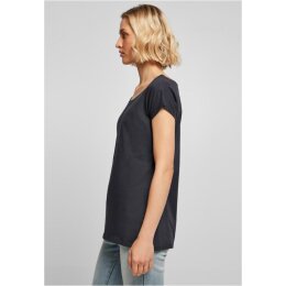 Build Your Brand - Ladies Wide Neck Tee (BB013) - navy XS