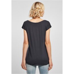 Build Your Brand - Ladies Wide Neck Tee (BB013) - navy XS