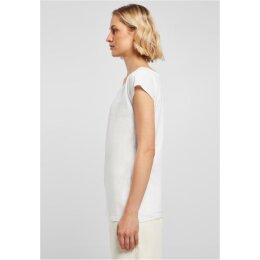 Build Your Brand - Ladies Wide Neck Tee (BB013) - white