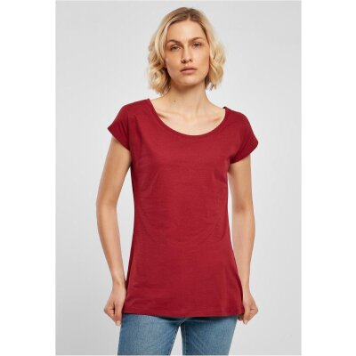 Build Your Brand - Ladies Wide Neck Tee (BB013) - burgundy M