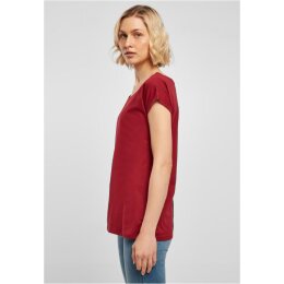Build Your Brand - Ladies Wide Neck Tee (BB013) - burgundy M