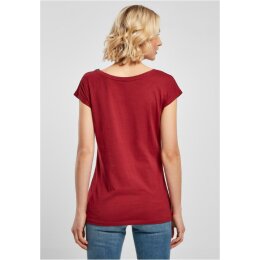 Build Your Brand - Ladies Wide Neck Tee (BB013) - burgundy M