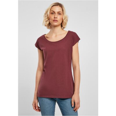 Build Your Brand - Ladies Wide Neck Tee (BB013) - cherry