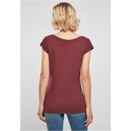 Build Your Brand - Ladies Wide Neck Tee (BB013) - cherry