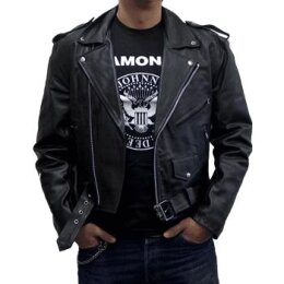 Lederjacke im Ramones Stil L