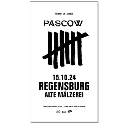 Pascow und Gaeste - SIEBEN Tour 2024 - 15.10.2024 - Regensburg - Alte Maelzerei - PDF Ticket