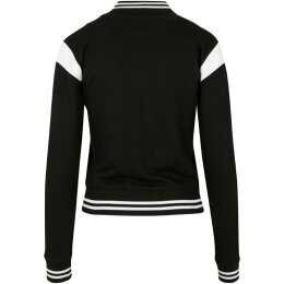 Urban Classics - Ladies Inset College Sweat Jacket (TB2618) - black/white