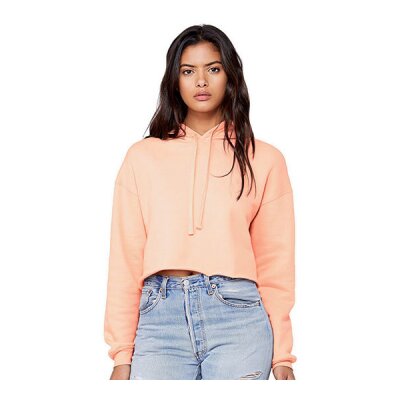 Bella + Canvas - 7502 Women´s Cropped Fleece Hoodie - Peach M