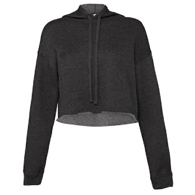 Bella + Canvas - 7502 Women´s Cropped Fleece Hoodie - Dark Grey Heather M