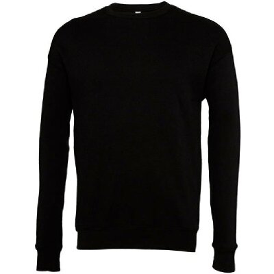 Bella + Canvas - 3945 Unisex Sponge Fleece Drop Shoulder Sweatshirt  - black