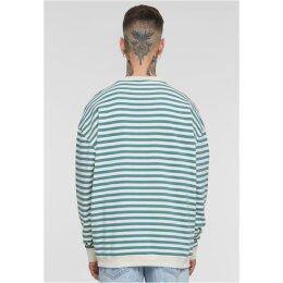 Urban Classics - Striped Crewneck (TB6411) - whitesand/paleleaf