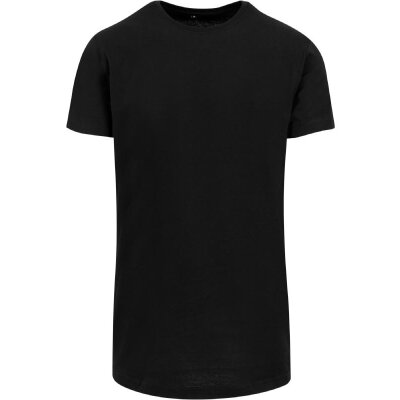 Build Your Brand - Shaped Long Tee (BY028) - black