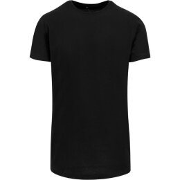 Build Your Brand - Shaped Long Tee (BY028) - black L