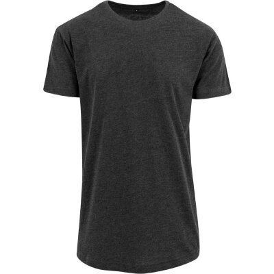 Build Your Brand - Shaped Long Tee (BY028) - charcoal