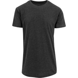 Build Your Brand - Shaped Long Tee (BY028) - charcoal S