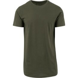 Build Your Brand - Shaped Long Tee (BY028) - olive