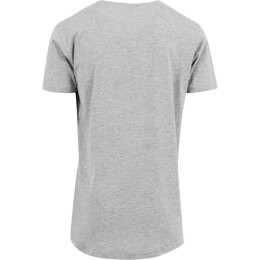 Build Your Brand - Shaped Long Tee (BY028) - heather grey