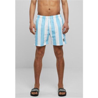 Urban Classics - TB2679 Pattern Swim Shorts - balticbluebarstripe