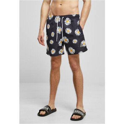 Urban Classics - TB2679 Pattern Swim Shorts - midnightnavydaisy