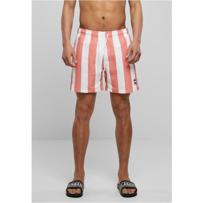 Urban Classics - TB2679 Pattern Swim Shorts - palepinkbarstripe