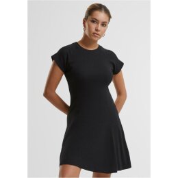 Urban Classics - TB6201 Ladies Skater Rib Dress - black