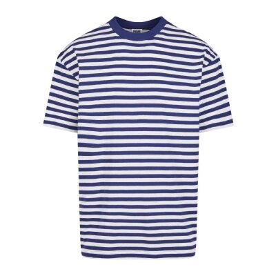 Urban Classics - TB6642 Regular Stripe Tee - white/darkblue