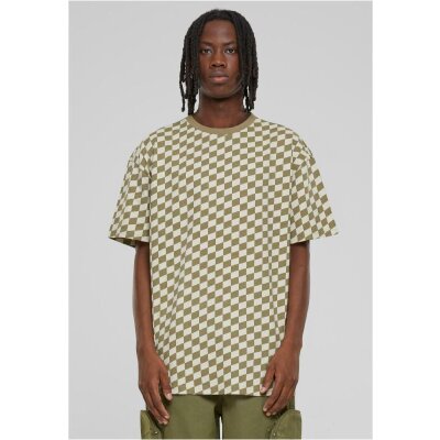 Urban Classics - TB6674 Oversized Check Tee - khakicheck L