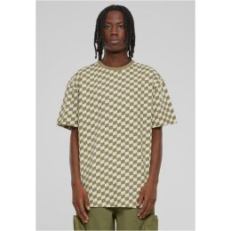 Urban Classics - TB6674 Oversized Check Tee - khakicheck L
