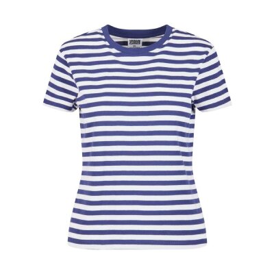 Urban Classics - TB6826 Ladies Regular Striped Tee - white/darkblue