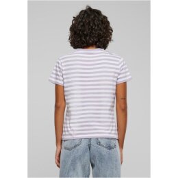 Urban Classics - TB6826 Ladies Regular Striped Tee - white/dustylilac