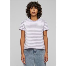 Urban Classics - TB6826 Ladies Regular Striped Tee - white/dustylilac 5XL