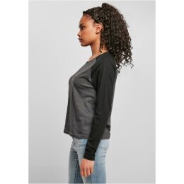 Urban Classics - Ladies Contrast Raglan Longsleeve (TB4539) - charcoal/black L