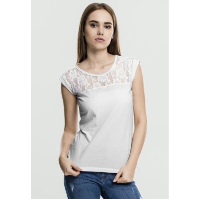 Urban Classics - Ladies Top Laces Tee (TB714) - white