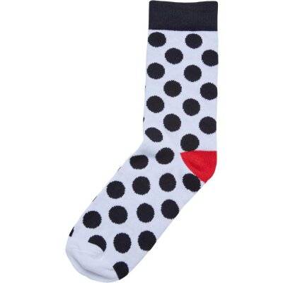 Urban Classics - TB6805 Basic Polka Dot Socks 3-Pack - white/black 43-46